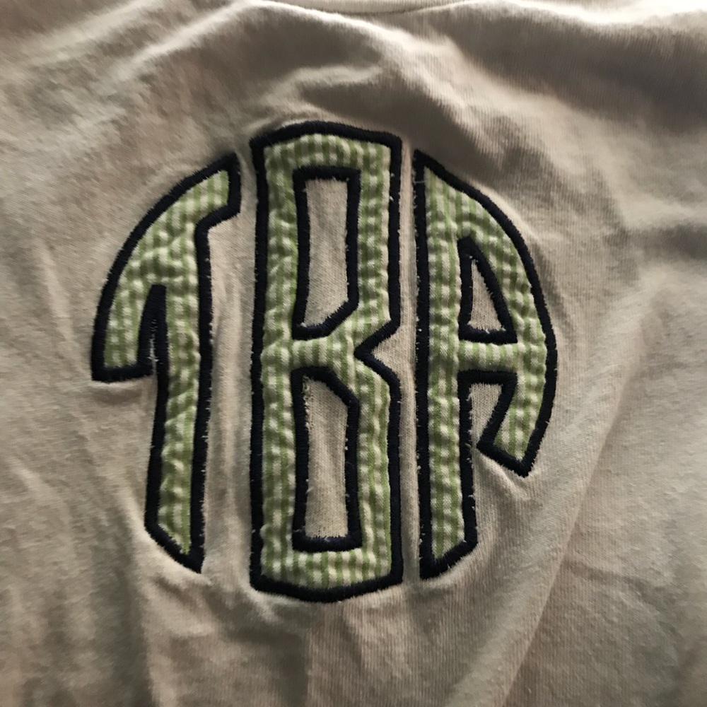 Personalized Boys T shirt initials TAB